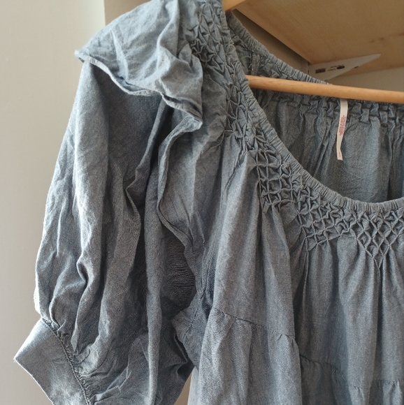 Free People AMELIE MINI DRESS IN INDIGO - Picture 7 of 10